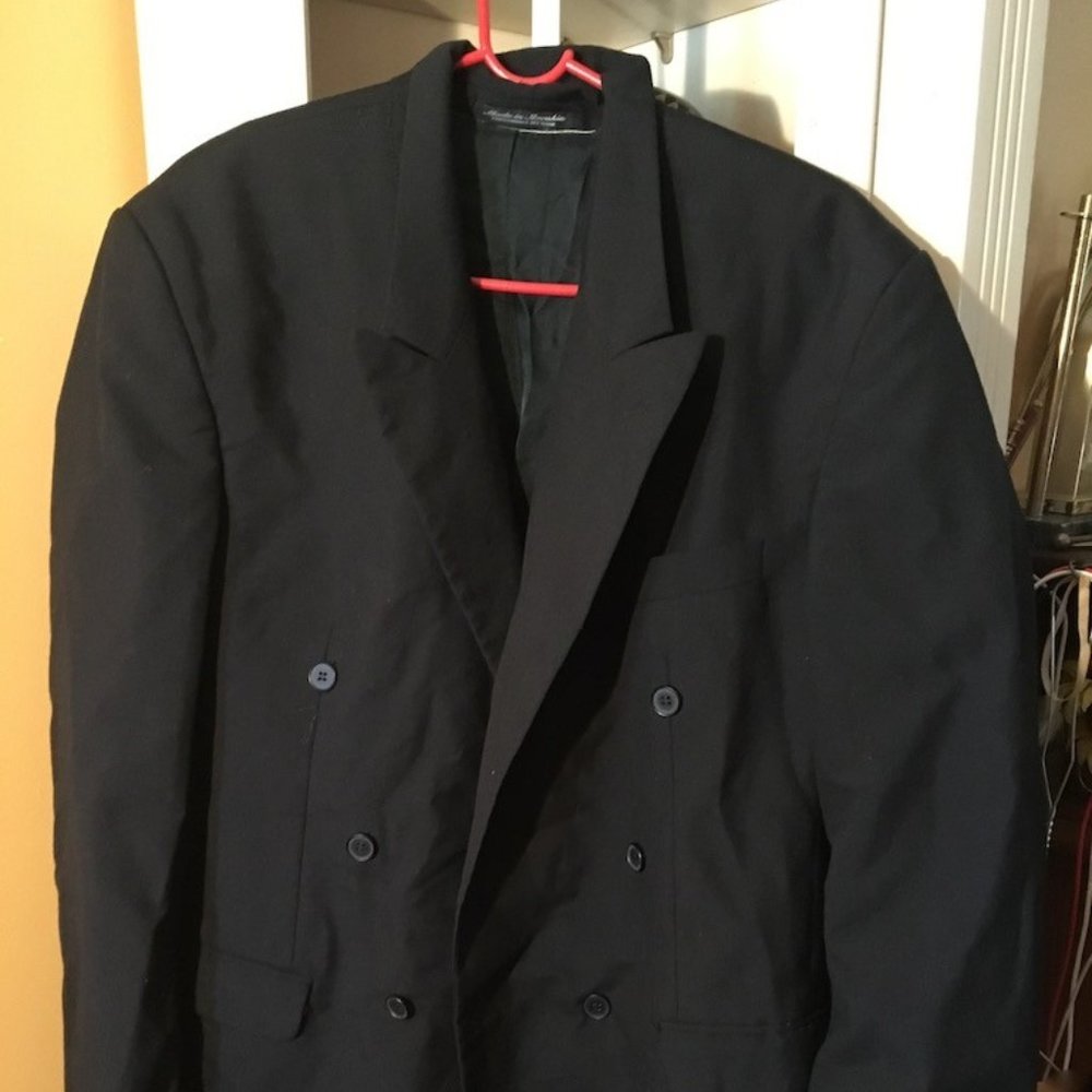 GGG BLACK BUTTON DOWN BLAZER SUIT JACKET XL